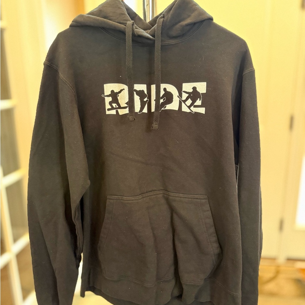 Black Snowboard Hoodie for Men